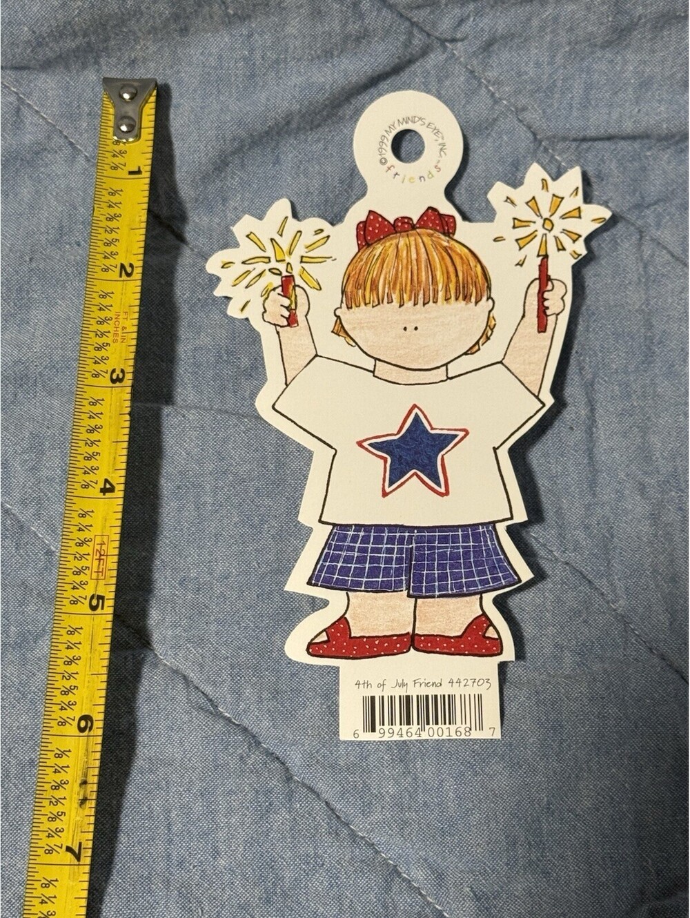 🎅🏻 Scrapbook Die Cut Friends My Minds Eye 4th Of July Friend 442703  1999 Rare